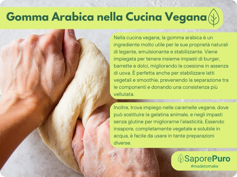 Gomma arabica in polvere - (E414) - Confezionato in Italia - SaporePuro