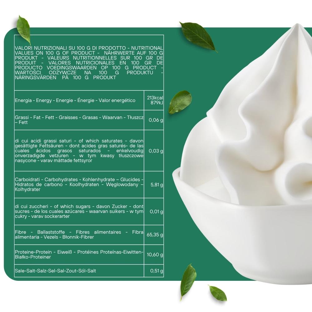 SaporePuro vegan mousse and foam mix in a 250g container, ideal for professional culinary use.