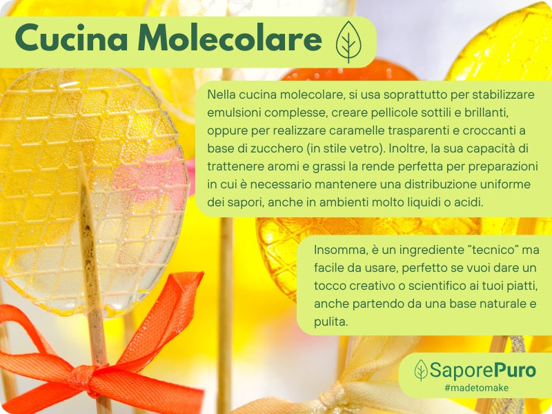 Gomma arabica in polvere - (E414) - Confezionato in Italia - SaporePuro