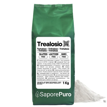 Zucchero naturale Trealosio di SaporePuro, origine extra UE, in confezione visibile, prodotto zuccherino di alta qualità