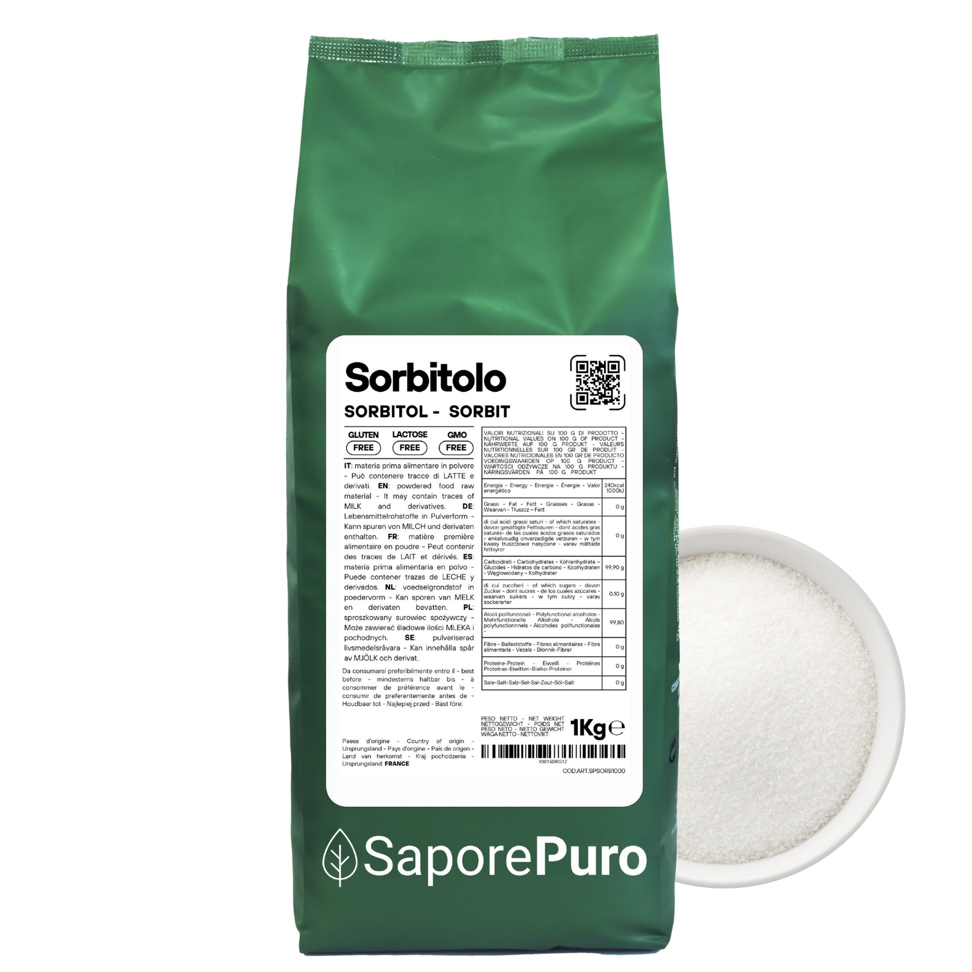 Sorbitolo SaporePuro: Il Dolcificante Versatile per Gelati Perfetti e Dolci Morbidi a Lungo - Sostituto dello Zucchero - SaporePuro