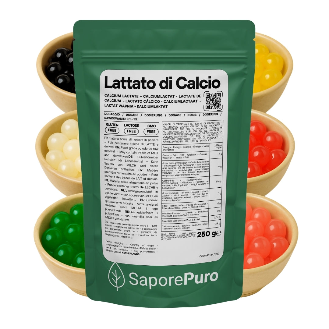 Lattato di calcio in polvere - E327 - Sferificazione Molecolare