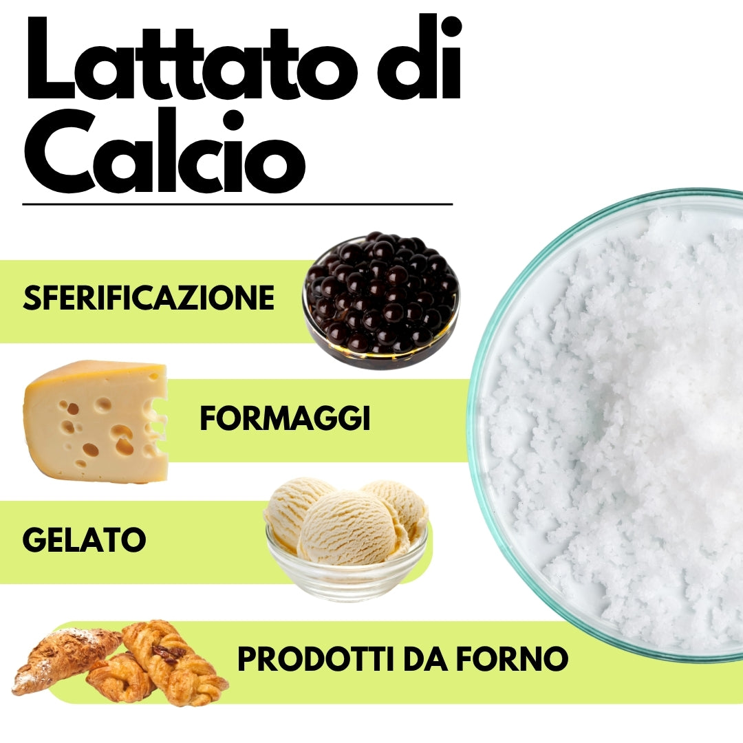 Lattato di calcio in polvere - E327 - Sferificazione Molecolare
