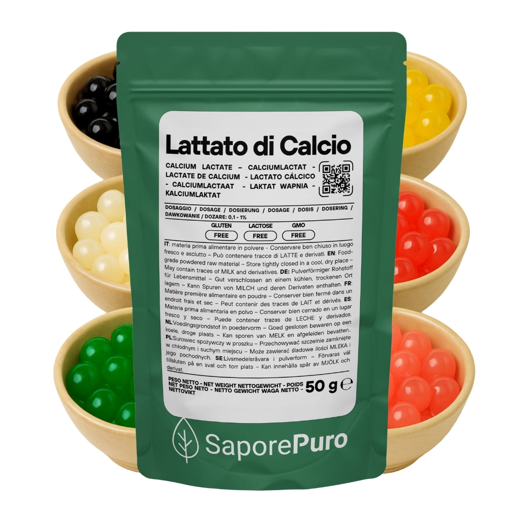 Lattato di calcio in polvere - E327 - Sferificazione Molecolare