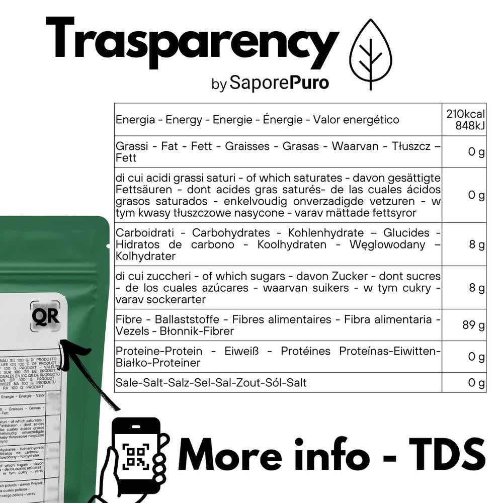 Oligofruktose: der 100% natürliche Zuckeraustauschstoff - FOS - Frucht-Oligosaccharide - 250g - Herkunft Europa - SaporePuro