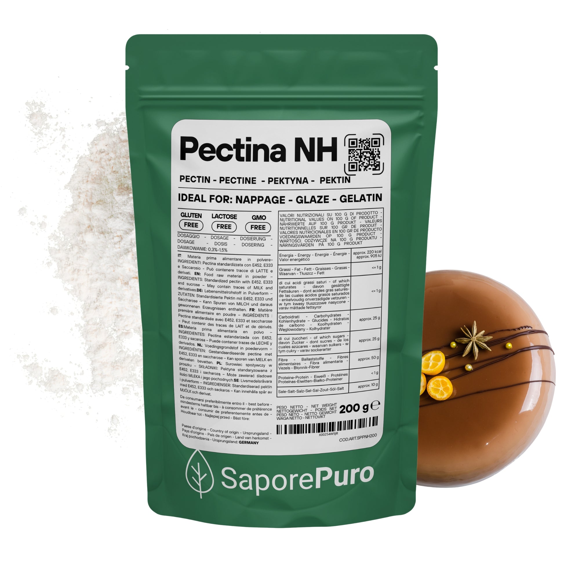 Pectina NH SaporePuro -  ideale per nappage, gelatine e glasse - SaporePuro