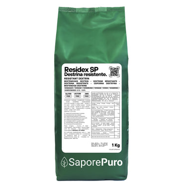 Amido resistente ResiDex SP di SaporePuro in confezione da 1000g, polvere di mais per alimenti salutari e ricchi di fibra