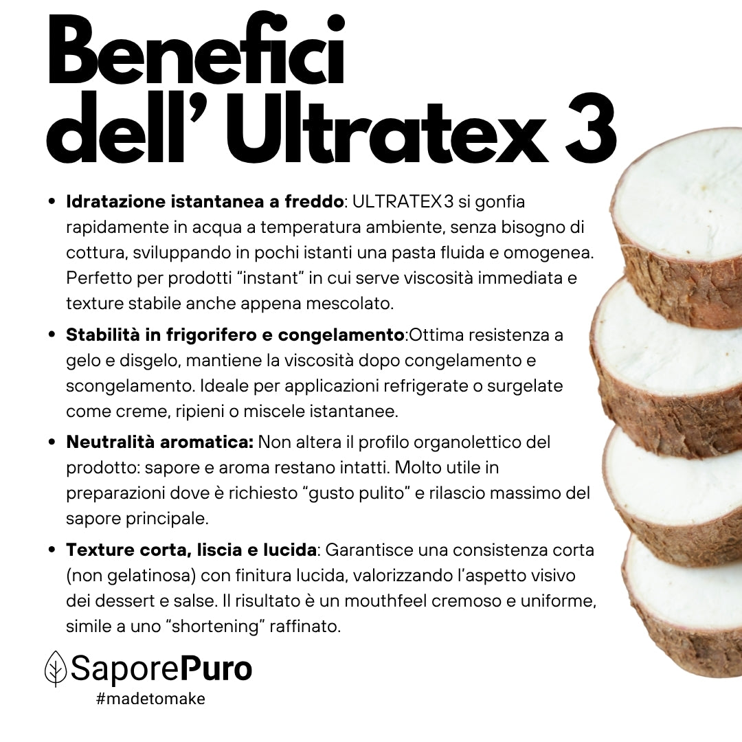 ULTRATEX 3 - Amido modificato da Tapioca - Uso Caldo e Freddo