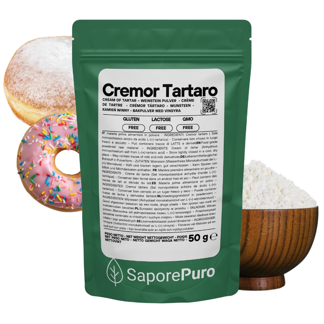 Cremor Tartaro - E336i - Agente lievitante e stabilizzante - SaporePuro