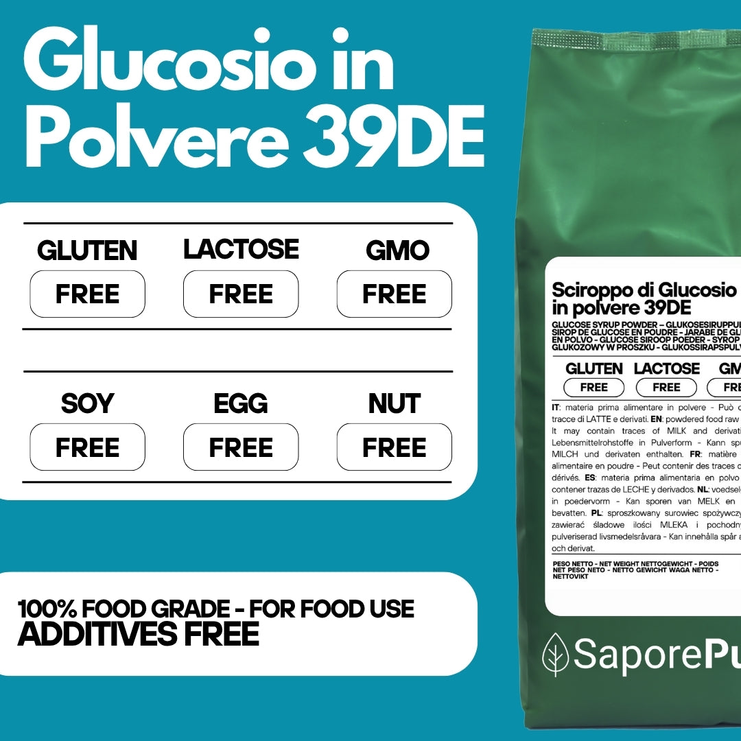 Sciroppo di glucosio in polvere 38-39DE - 1 kg - SaporePuro