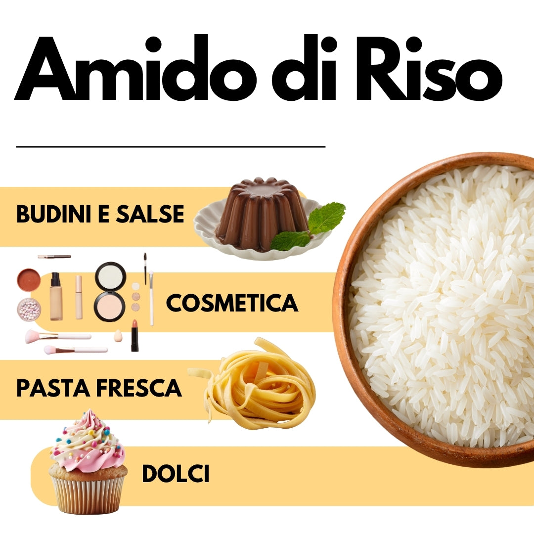 Amido di riso - Amido Nativo 100% Origine Italia - SaporePuro