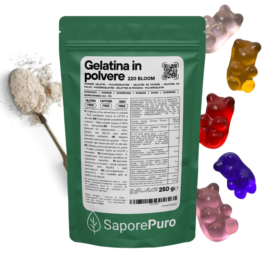 Gelatina Istantanea 200-220 bloom - Cold - Tipo A - E441 - SaporePuro