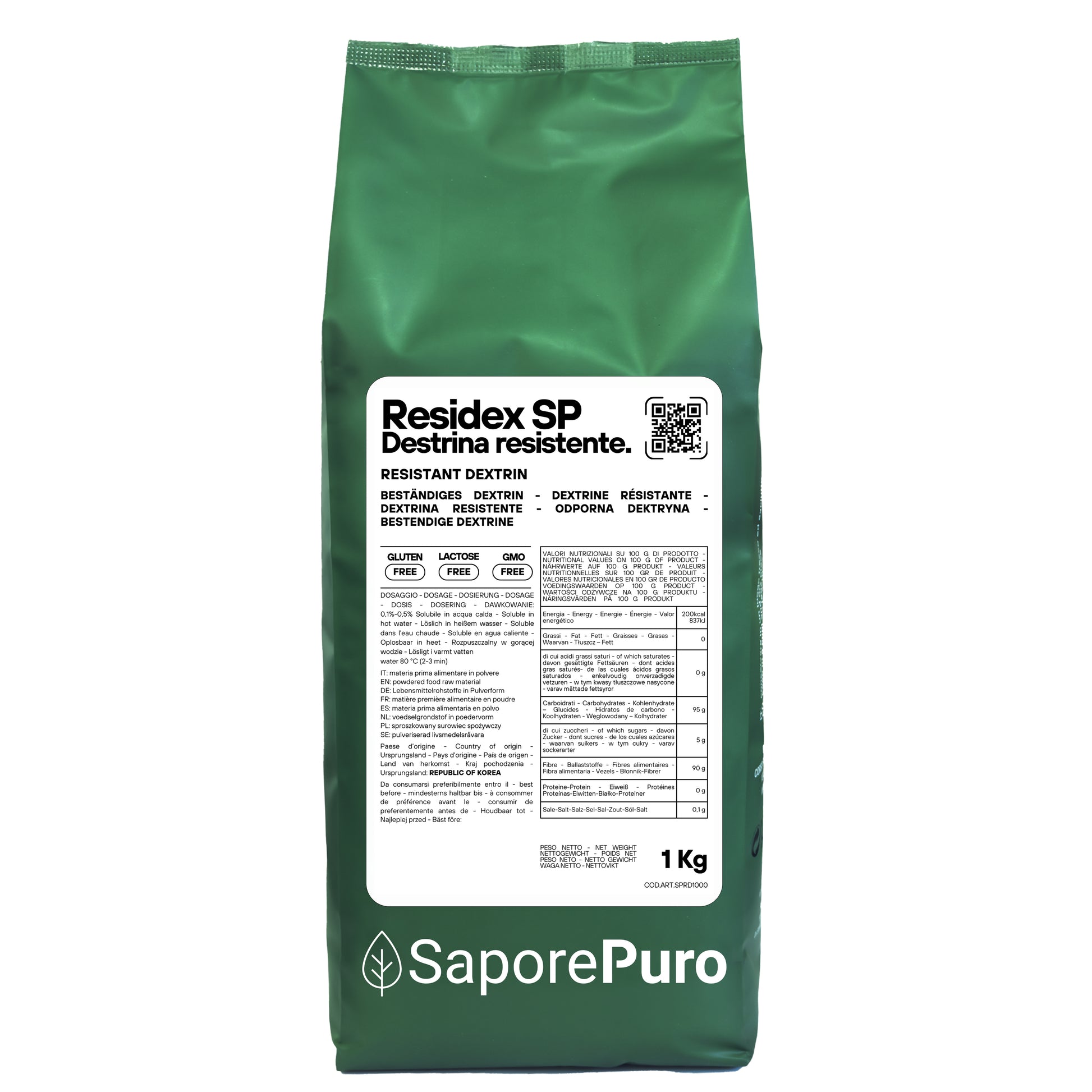 ResiDex SP - Resistant Dextrin from Corn - SaporePuro