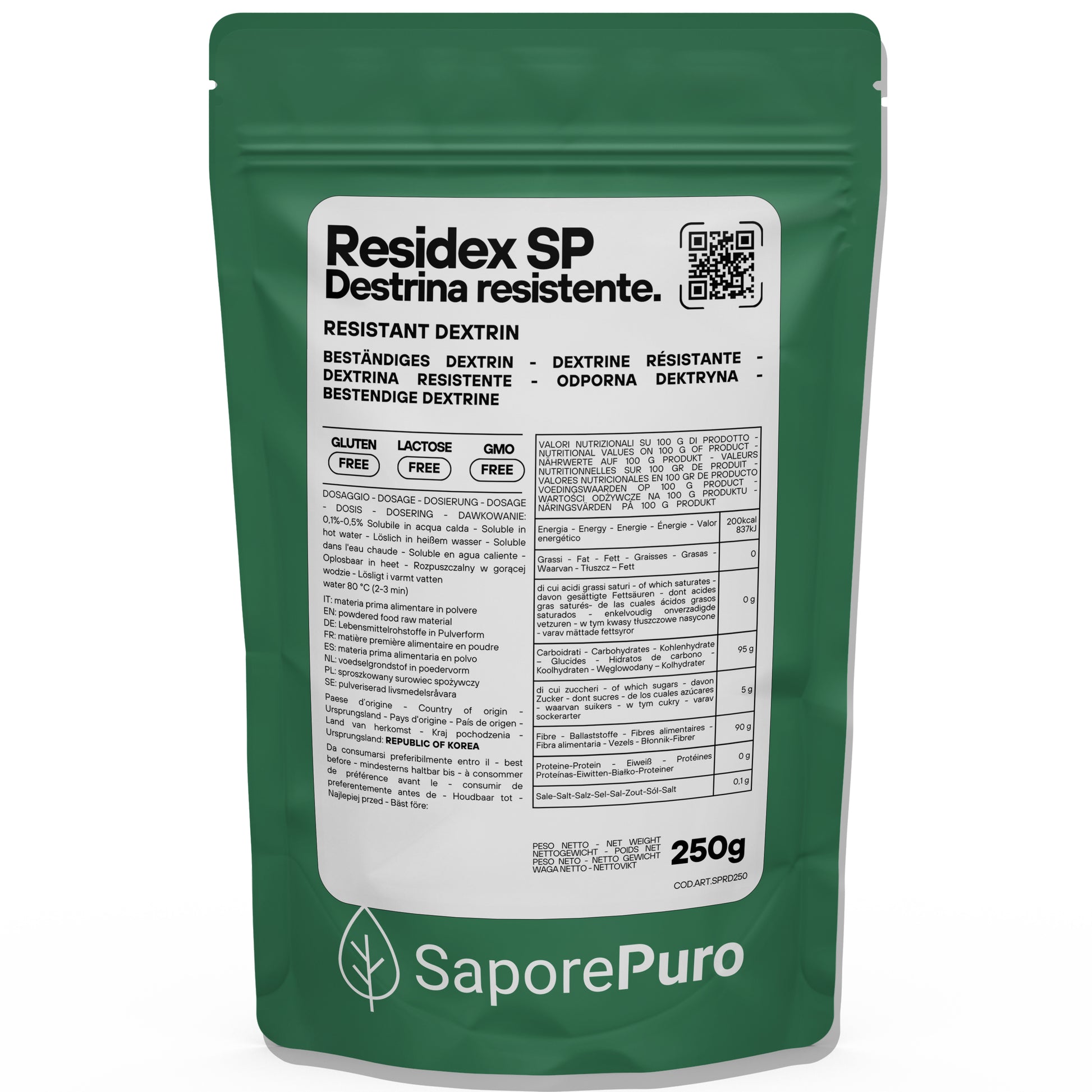 ResiDex SP - Resistant Dextrin from Corn - SaporePuro
