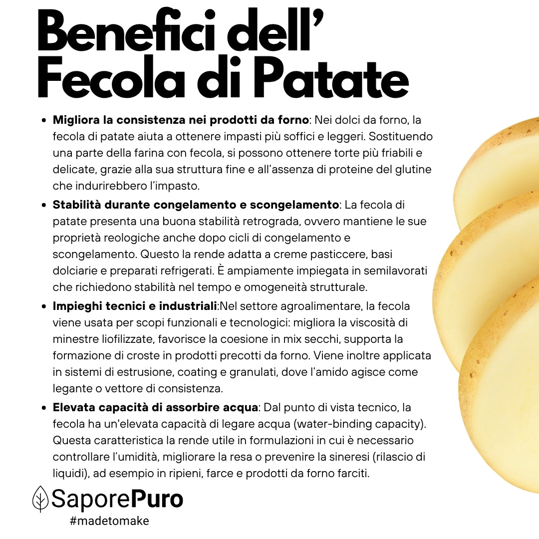 Fecola di Patate - 1kg - Confezionato in Italia - SaporePuro
