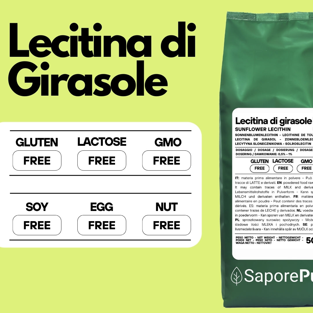 Lecitina de girasol E322 - Desaceitada - Alternativa a la soja - FlavourPure