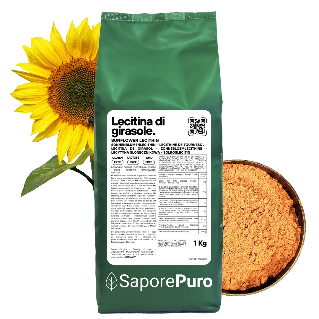 Lecitina de girasol E322 - Desaceitada - Alternativa a la soja - FlavourPure