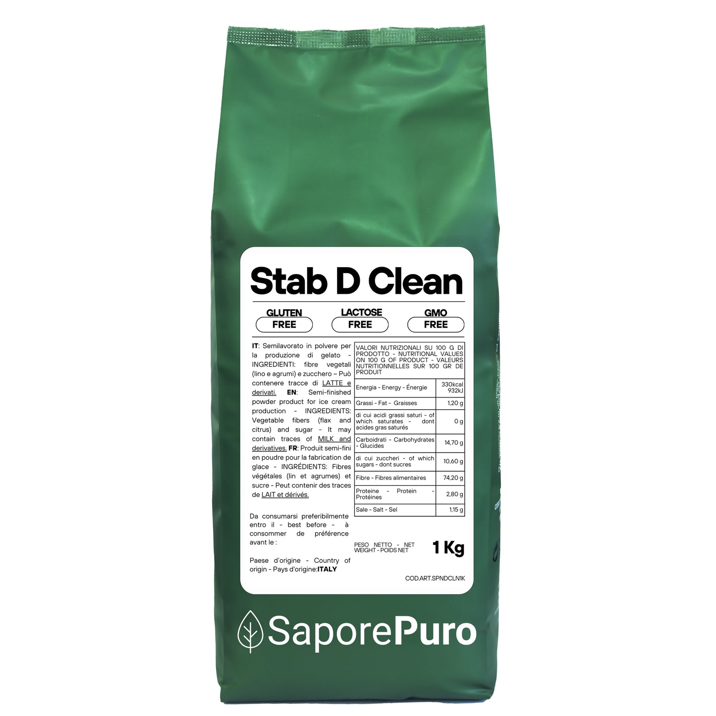 Neutro Stab D-Clean - 1Kg - Stabilizzante per Gelati Clean Label