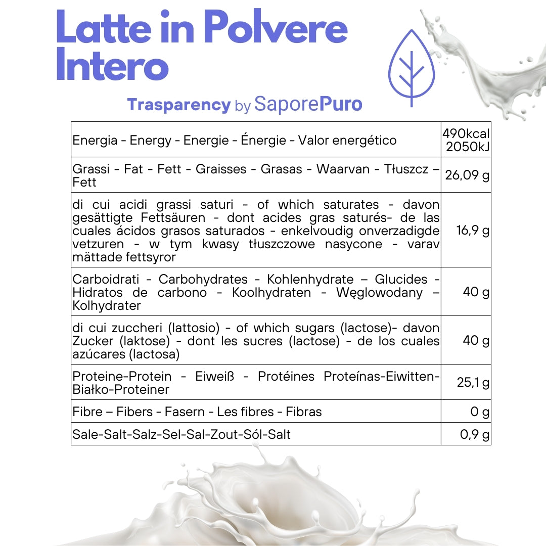 Lait entier en poudre - 1Kg - Lait Origine U.E.