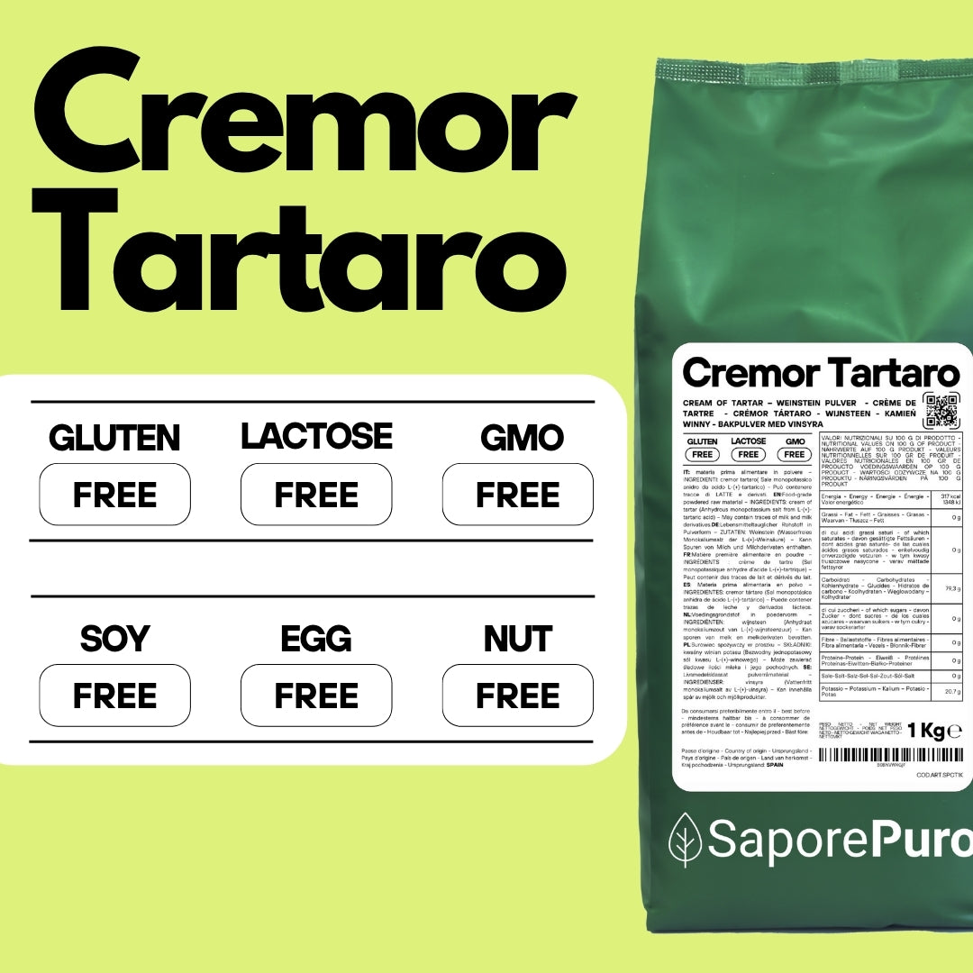 Cremor Tartaro - E336i - Agente lievitante e stabilizzante - SaporePuro