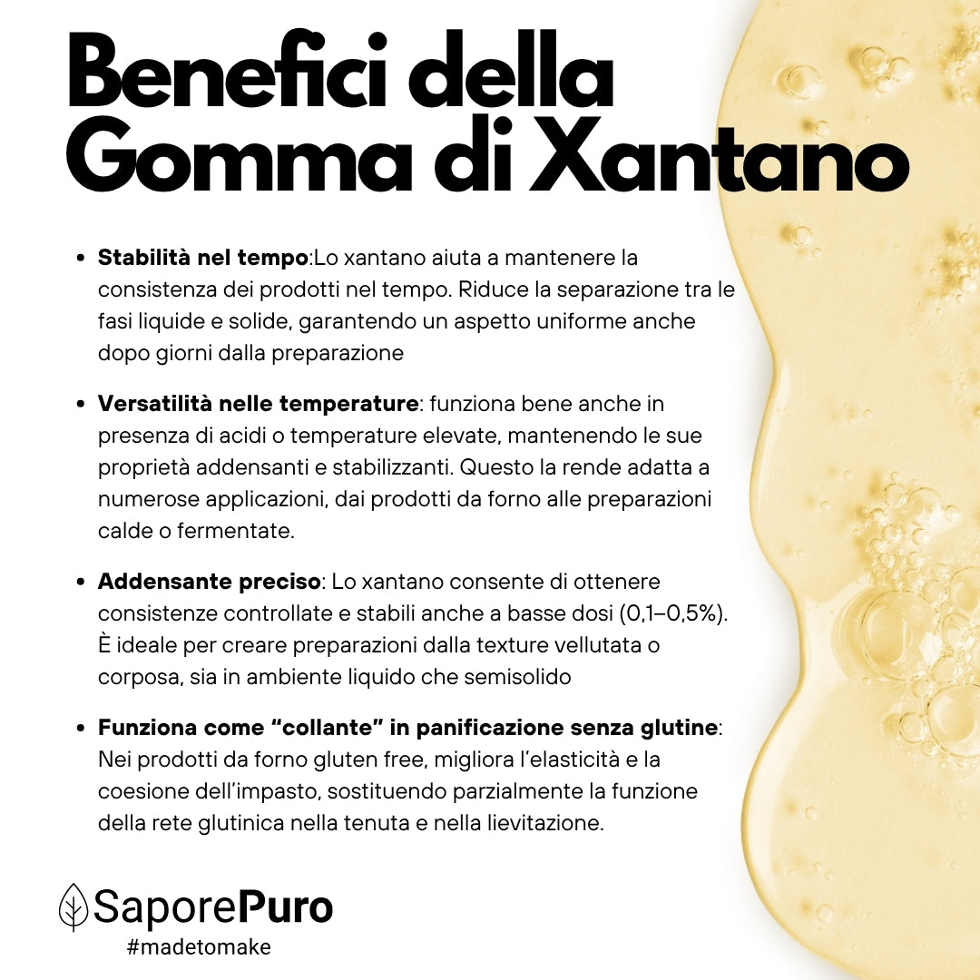 Gomma di Xantano - E415 -  Confezionato in Italia - SaporePuro
