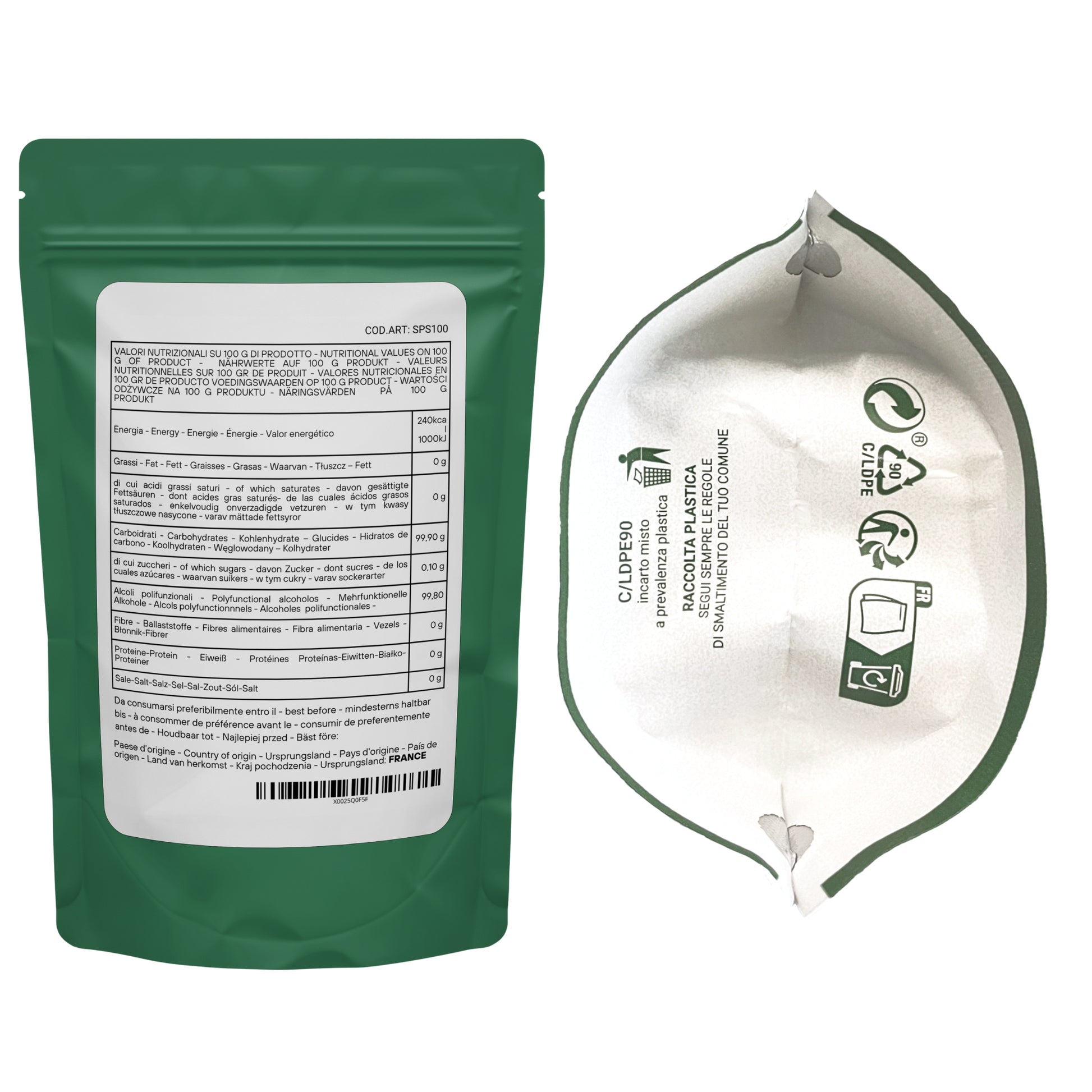 SaporePuro Sorbitol : l'édulcorant polyvalent pour des glaces parfaites et des gâteaux moelleux de longue durée - Substitut du sucre - SaporePuro