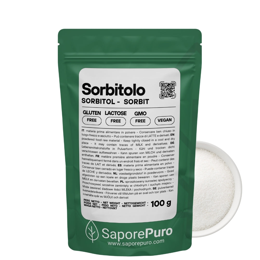 SaporePuro Sorbitol : L'édulcorant polyvalent pour des glaces parfaites et des gâteaux moelleux de longue durée - Substitut du sucre