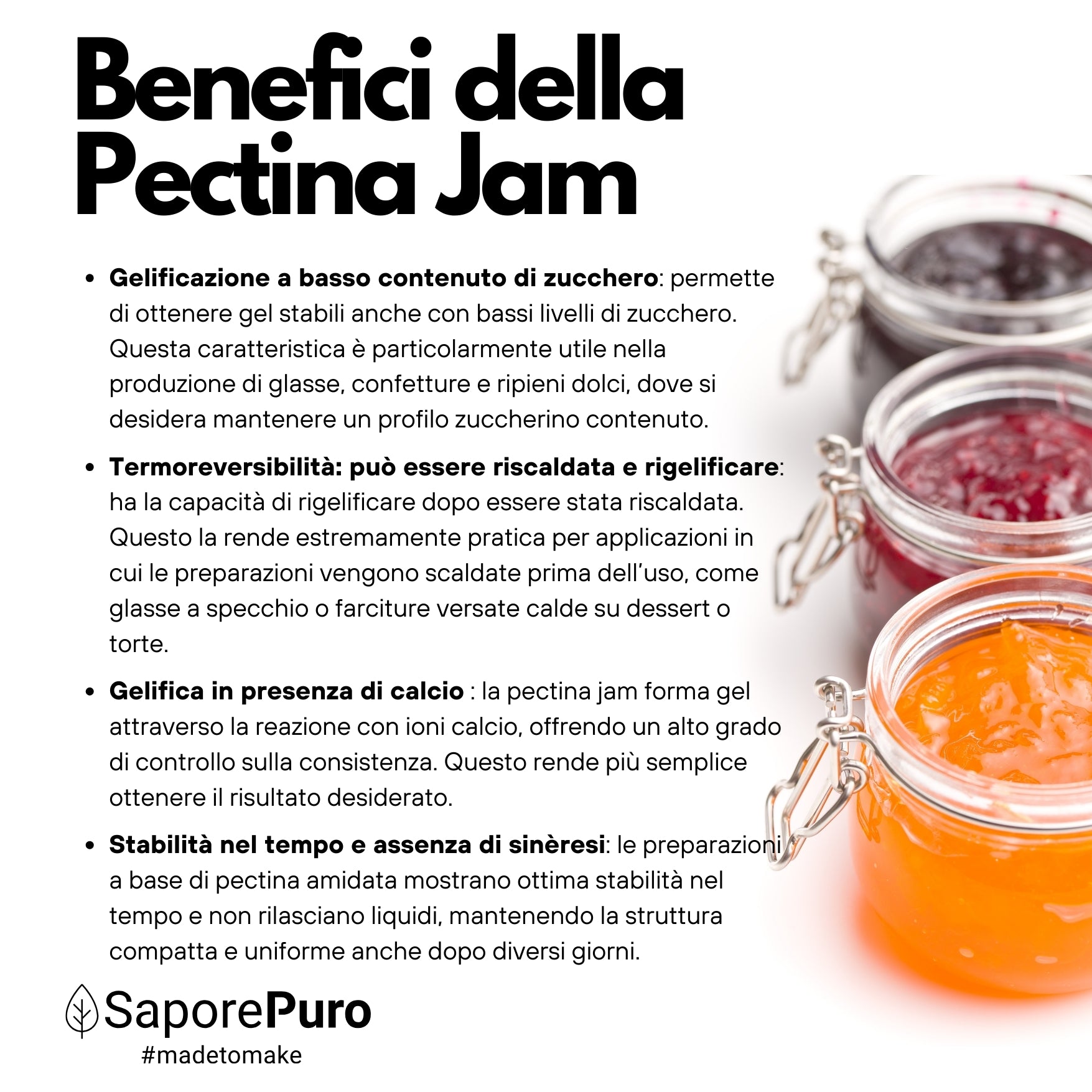 Pectina Jam - Basso Metossile E440ii - Marmellate e Gelatine Perfette - SaporePuro