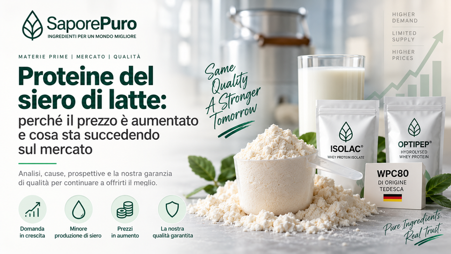 Proteine del siero del latte: perché WPC80 e WPI costano così tanto nel 2026