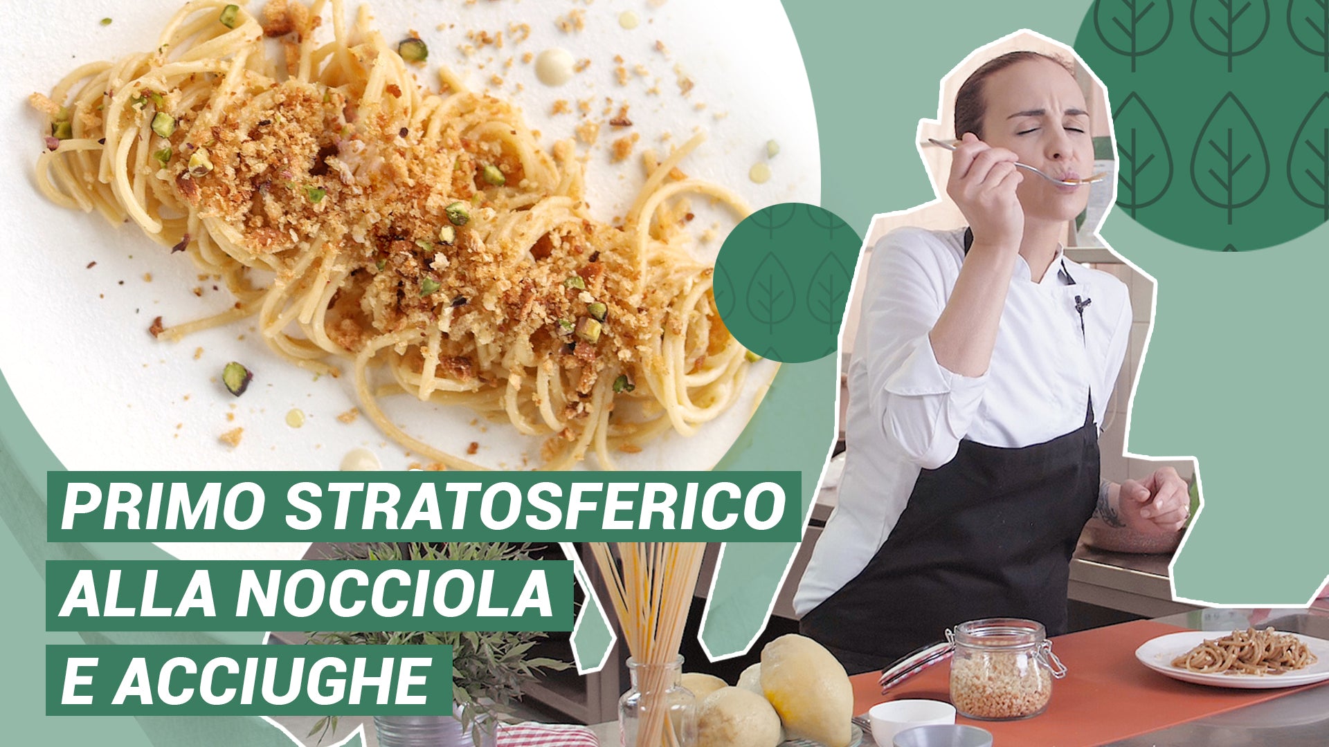 Spaghettone con pasta de avellanas SaporePuro, anchoas y limón