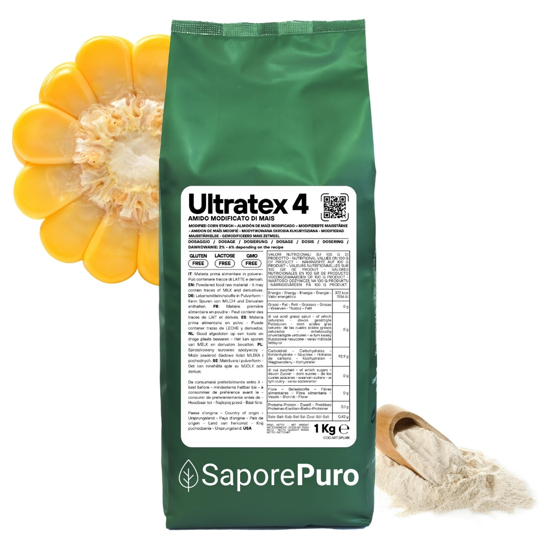 ULTRATEX 4 - Amido alimentare pregelatinizzato, modificato da mais - Uso a freddo
