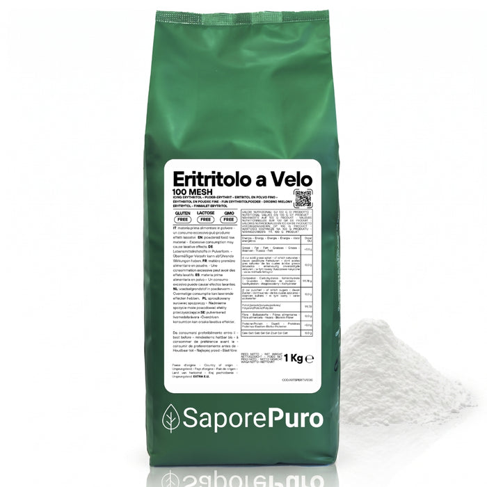 Eritritolo a Velo 100mesh  - 1kg - Dolcificante 0kcal