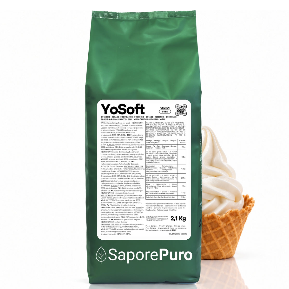 YoSoft - Base pour Gelato Yogurt Soft - 2,1kg