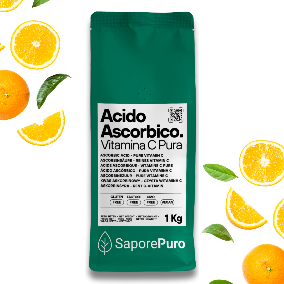 Acide ascorbique - Vitamine C - (E300) - 1kg - Conditionné en Italie 