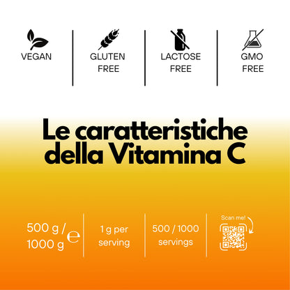 Vitamin C - Acido Ascorbico Puro - Integratore Alimentare - SUPPLEMENTS - SaporePuro