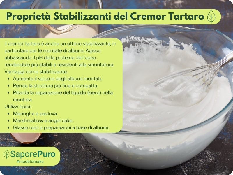 Cremor Tartaro - E336i - Agente lievitante e stabilizzante