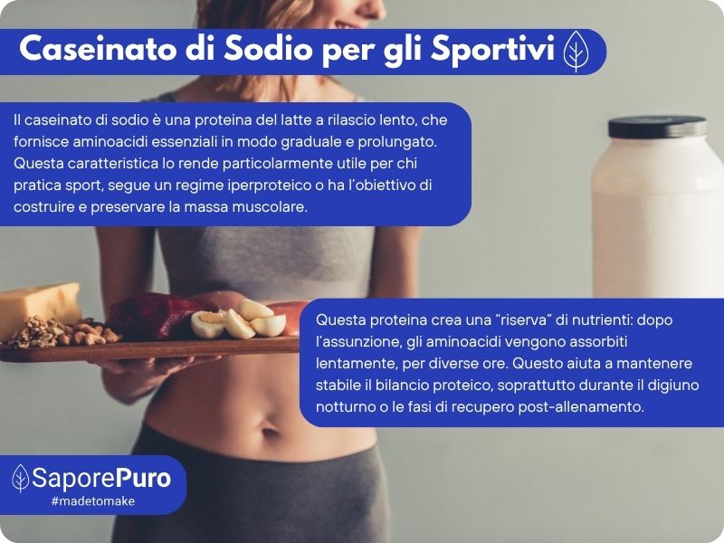 Caseinato di Sodio - 500gr - SaporePuro - Proteina pura da Latte (Caseina) - Gluten Free