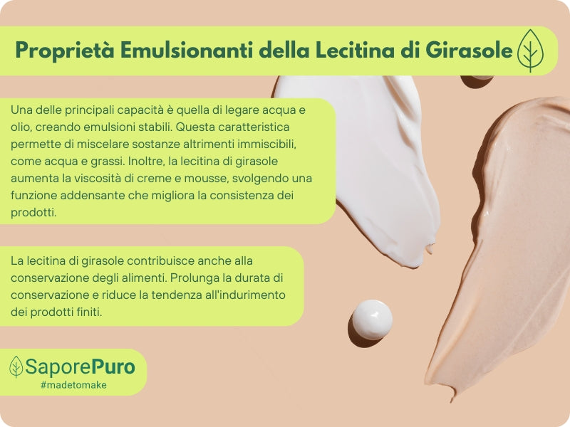 Lecitina di Girasole E322 - De-Oleata - Alternativa alla Soia