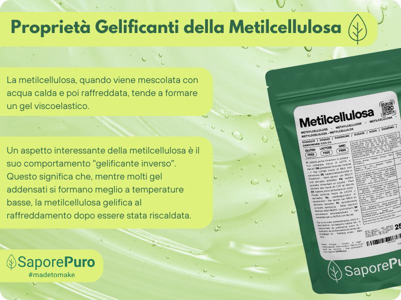 Metilcellulosa Alimentare SaporePuro - Addensante e Gelificante - SaporePuro