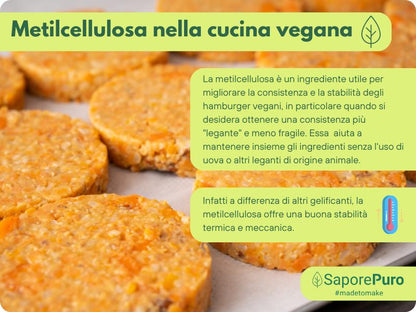 Metilcellulosa Alimentare SaporePuro - Addensante e Gelificante - SaporePuro