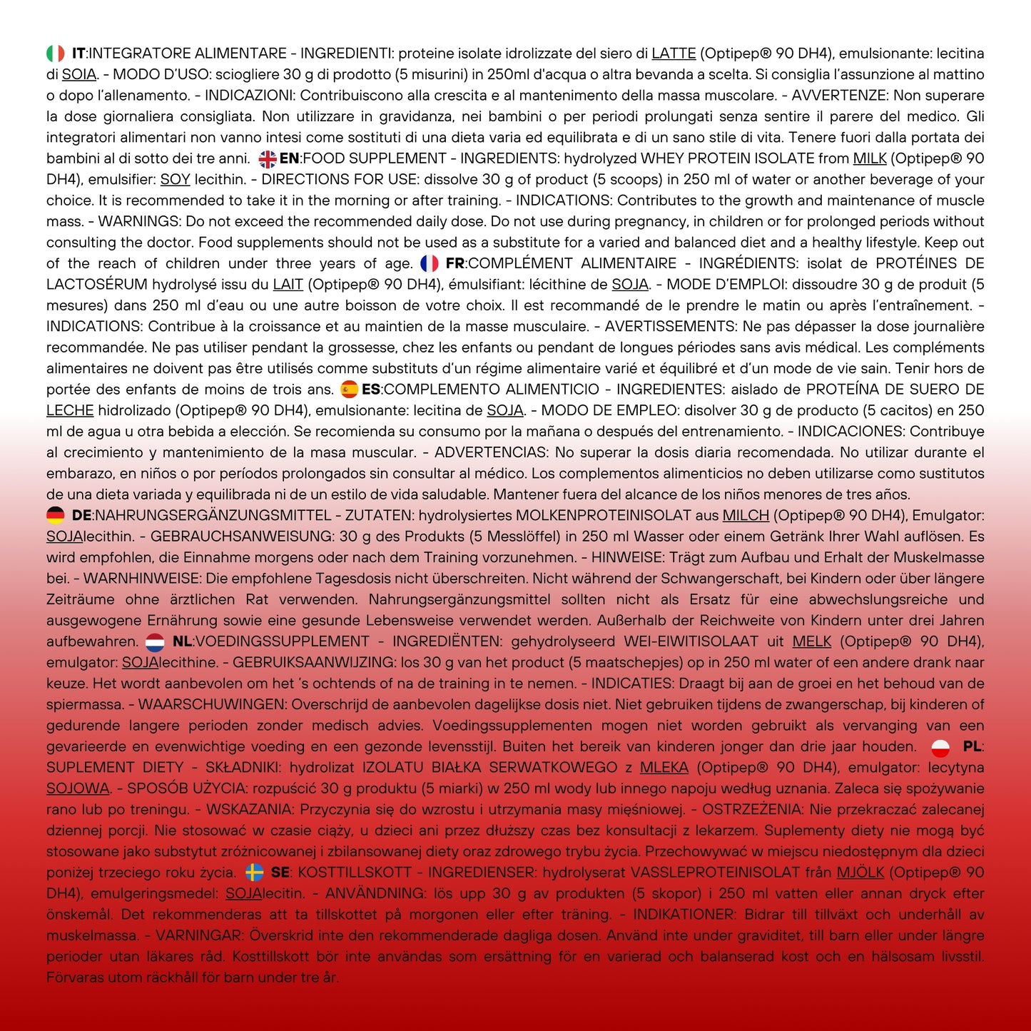 HydrolysedWhey SP SaporePuro – Proteine Idrolizzate e Isolate del Latte - 100% Optipep 9862 - SaporePuro