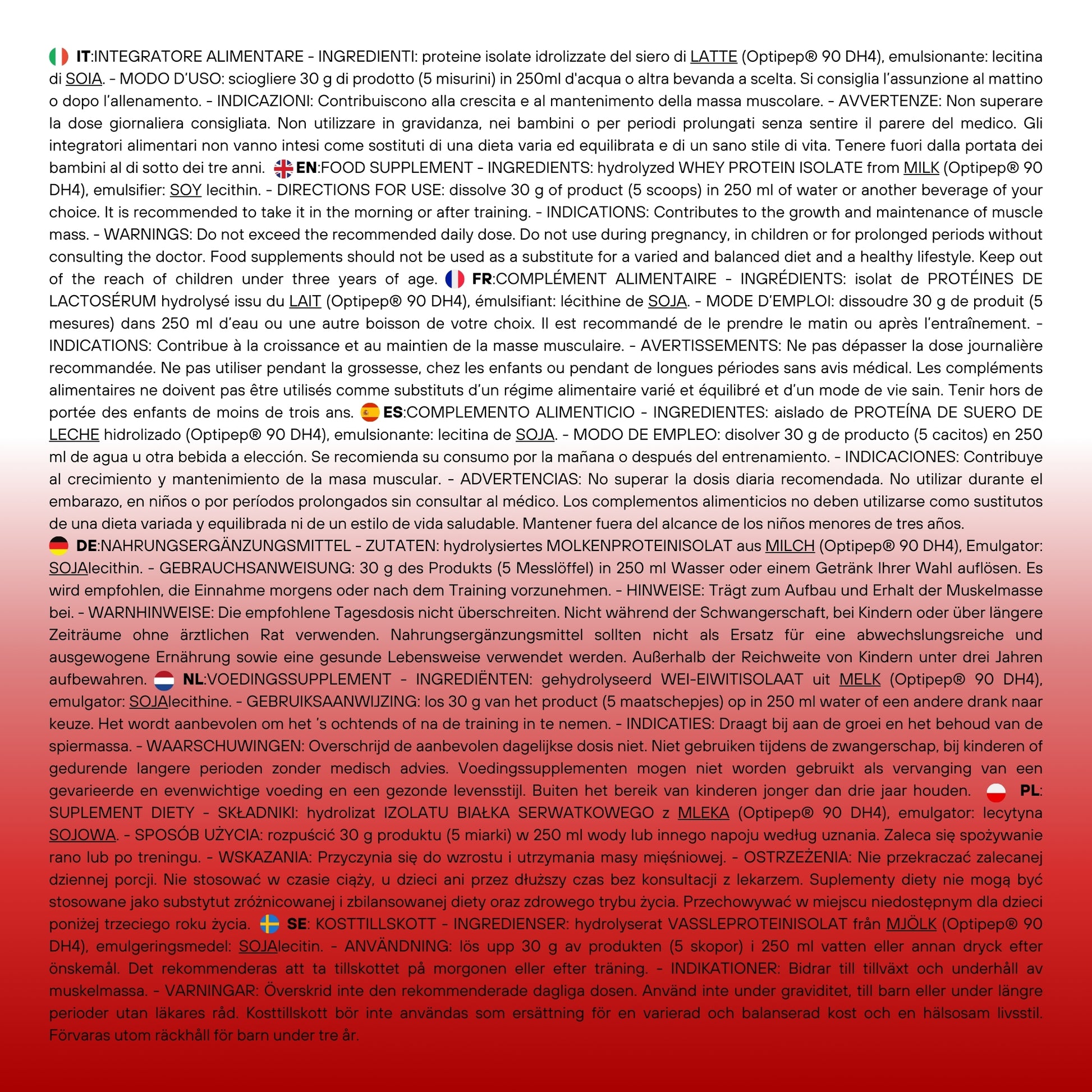 HydrolysedWhey SP SaporePuro – Proteine Idrolizzate e Isolate del Latte - 100% Optipep 9862 - SaporePuro