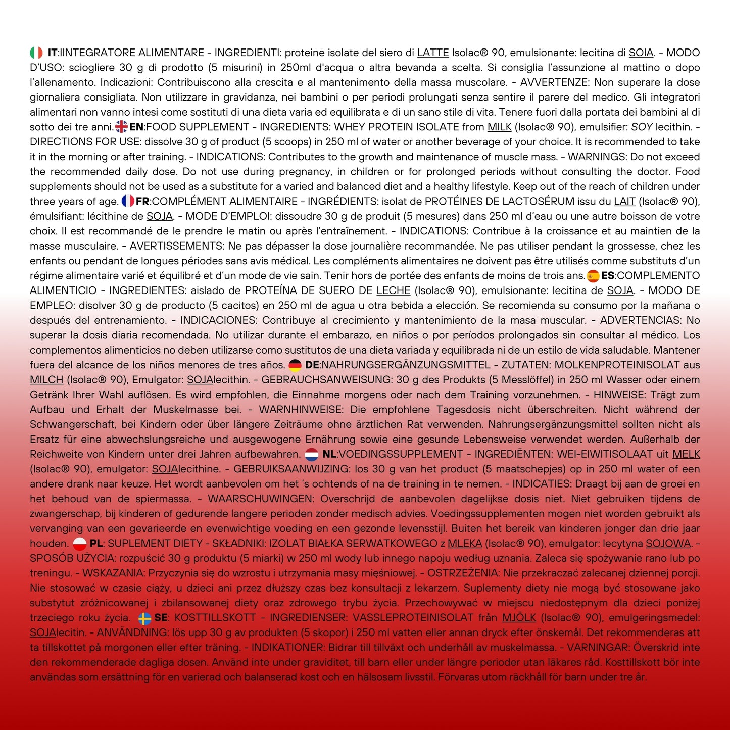 IsolateWhey SP – Proteine Whey Isolate del Latte - 100% Isolac 9102 Instant - SaporePuro