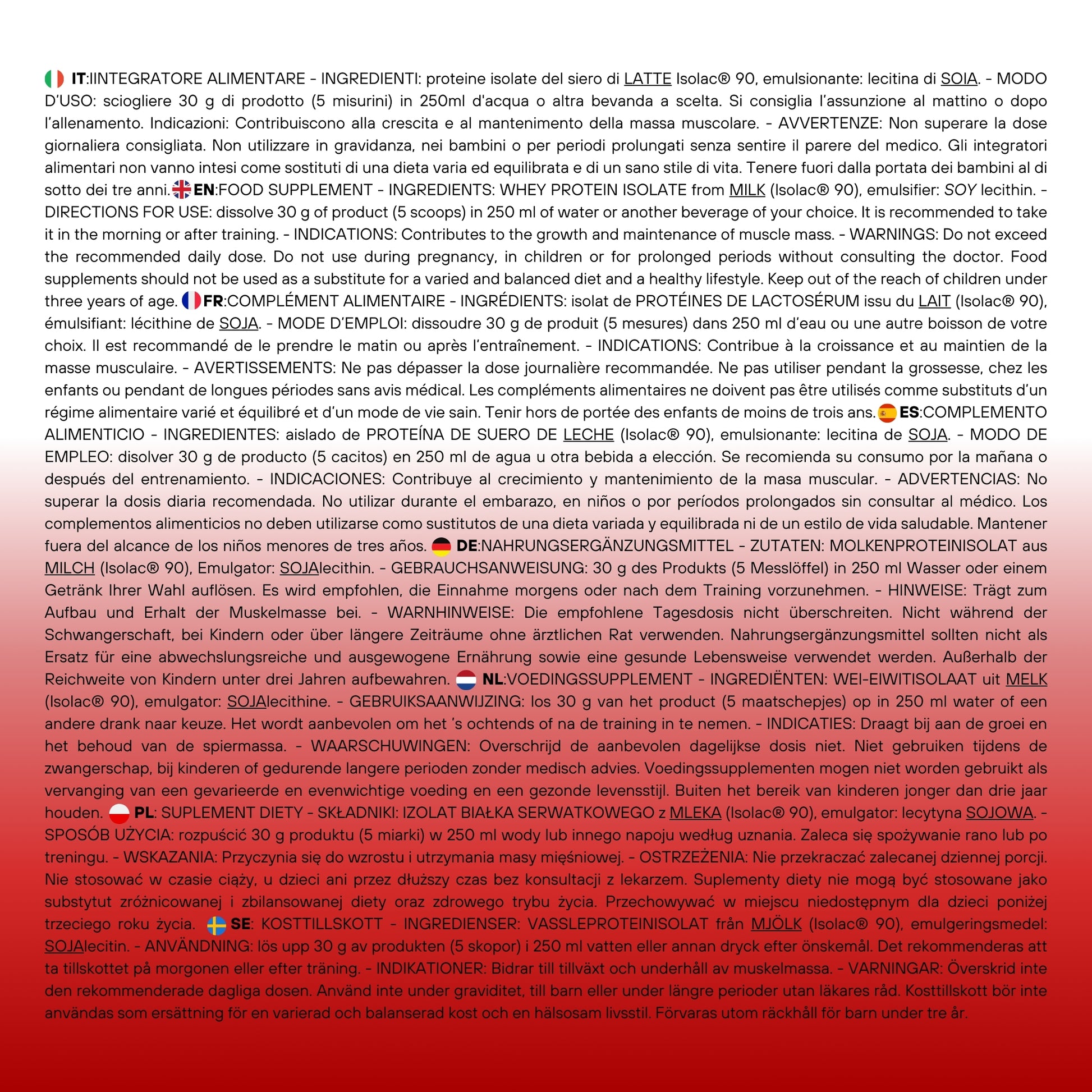 IsolateWhey SP – Proteine Whey Isolate del Latte - 100% Isolac 9102 Instant - SaporePuro