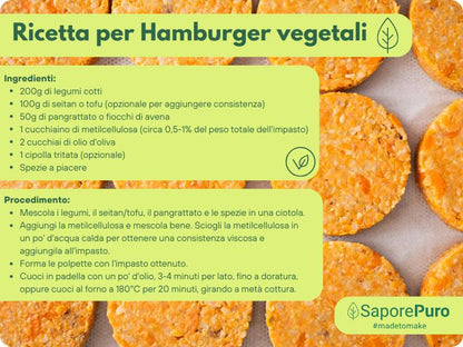 Metilcellulosa Alimentare SaporePuro - Addensante e Gelificante - SaporePuro