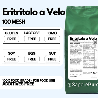 Eritritolo a Velo 100mesh  - 1kg - Dolcificante 0kcal