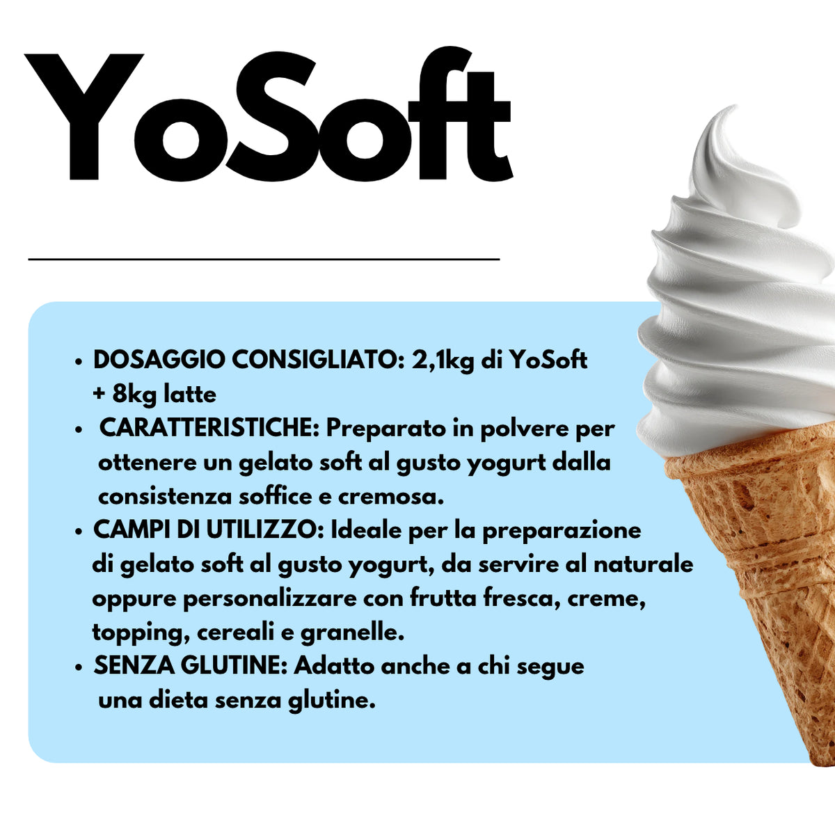 YoSoft - Base pour Gelato Yogurt Soft - 2,1kg