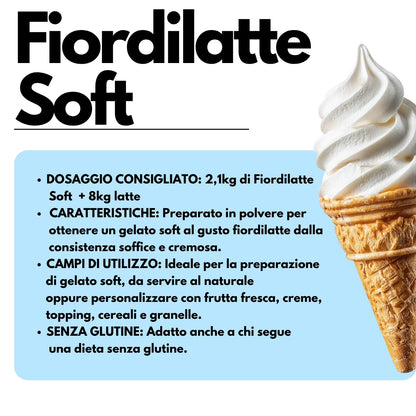 Fiordilatte Soft – Base pour Gelato Soft au Fiordilatte 2,1 kg