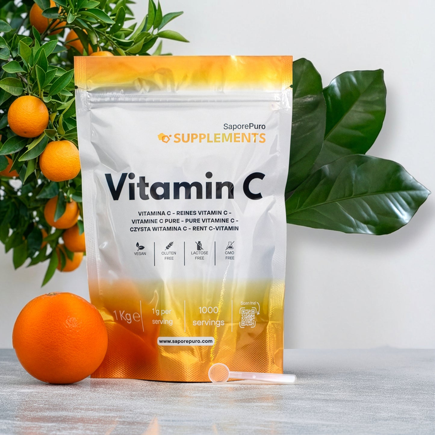 Vitamin C - Acido Ascorbico Puro - Integratore Alimentare - SUPPLEMENTS - SaporePuro