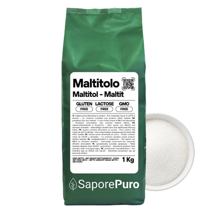 Maltitolo in polvere - 1Kg - Confezionato in Italia - SaporePuro